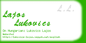 lajos lukovics business card